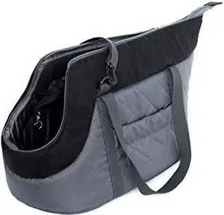 Çantë transporti për kafshë Hobbydog R3 Bag, e papërshkueshme nga uji, e larshme 30°C, grafit me të zezë