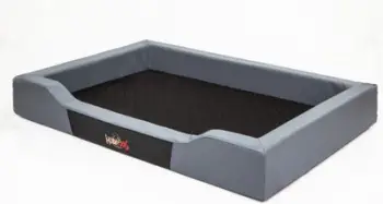 Shtrat qensh Hobbydog Deluxe XXL, eko lëkurë dhe Cordura, grafit dhe i zi