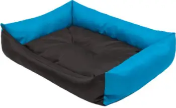 Shtrat për qen Hobbydog Bed Eco XXL, materiale codura, i zi me anë blu