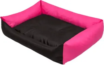 Shtrat për qen Hobbydog Bed Eco XXL, 105 x 75 cm, rozë e zezë