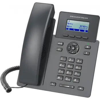Telefon IP Grandstream GRP2601, 1 linjë, LCD, i zi