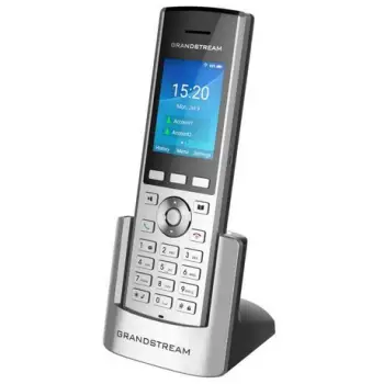 Celular Grandstream WP820, IP Phone, 2 linja, 500 kontakte, i zi, i argjendtë