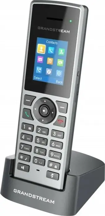 Telefon IP Grandstream DP722, i zi, i hirtë, wireless