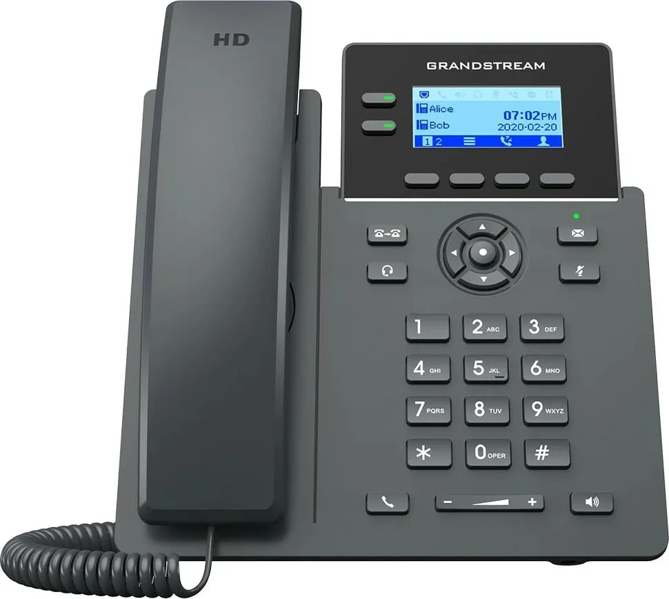 Telefon IP Grandstream GRP2602G, 2 linja, LCD, i zi - 1