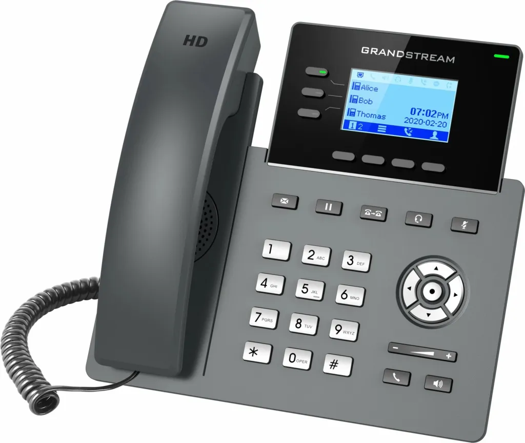 Telefon IP Grandstream GRP2603, 3 linja, LCD, Fast Ethernet, e zezë - 1