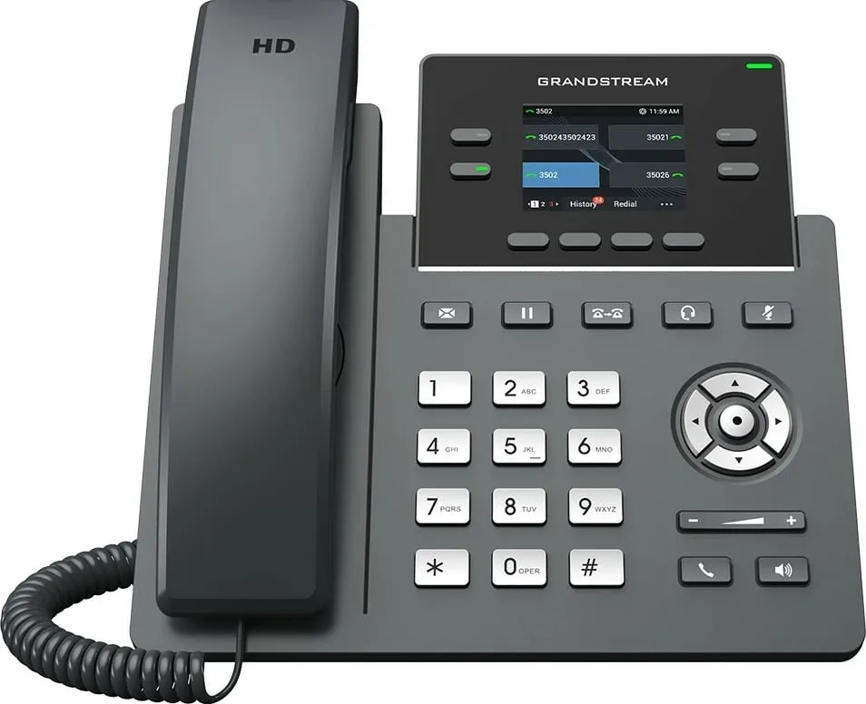 Telefon IP Grandstream GRP2612G, 4 linja, LCD, i zi - 1
