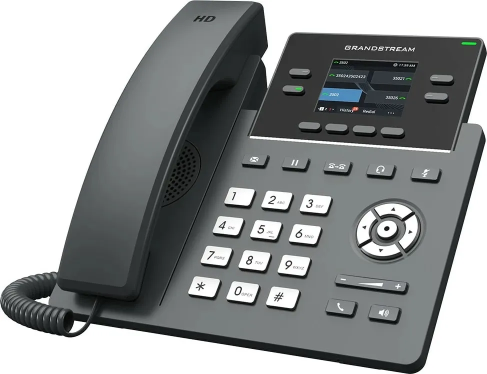 Telefon IP Grandstream GRP2612G, 4 linja, LCD, i zi - 2