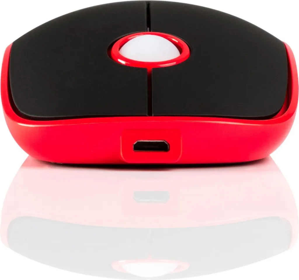 Maus Modecom WRM113, wireless, USB, i zi dhe i kuq - 5