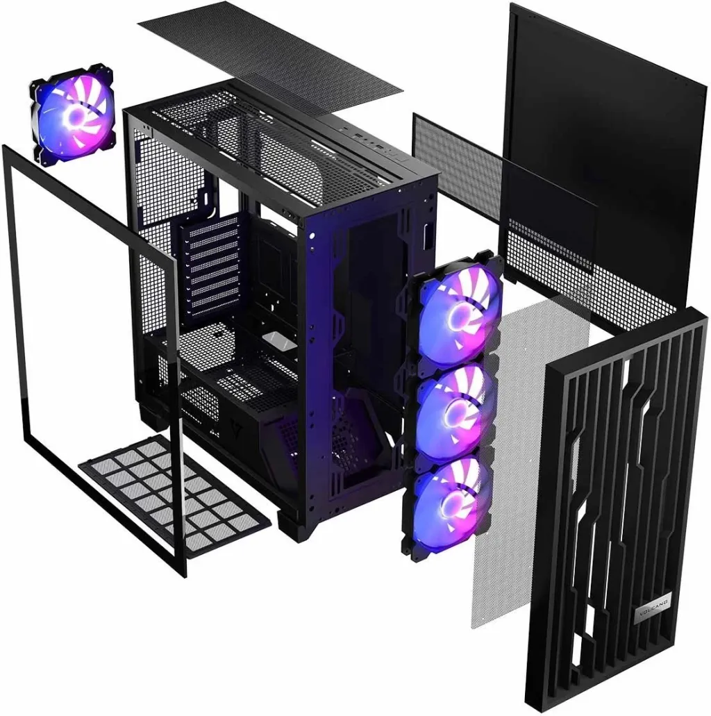 Kasë Modecom Perun Apex ARGB, e zezë, Midi Tower - 18
