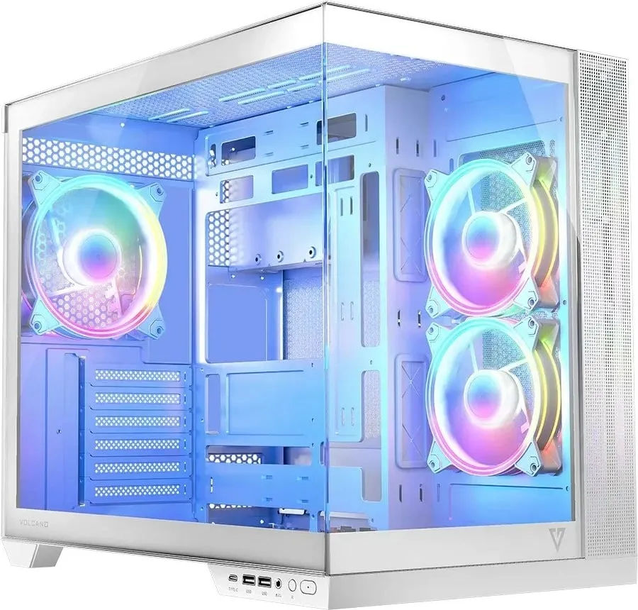 Kase PC Modecom Volcano Panorama Apex ARGB 3F, ATX, xham i temperuar, e bardhë - 2