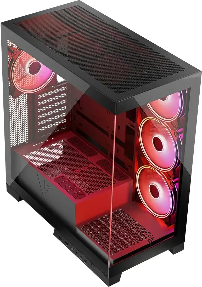 Kuti kompjuteri Modecom Volcano Space Apex ARGB, ATX, 4 ventilatorë 140mm, e zezë - 11