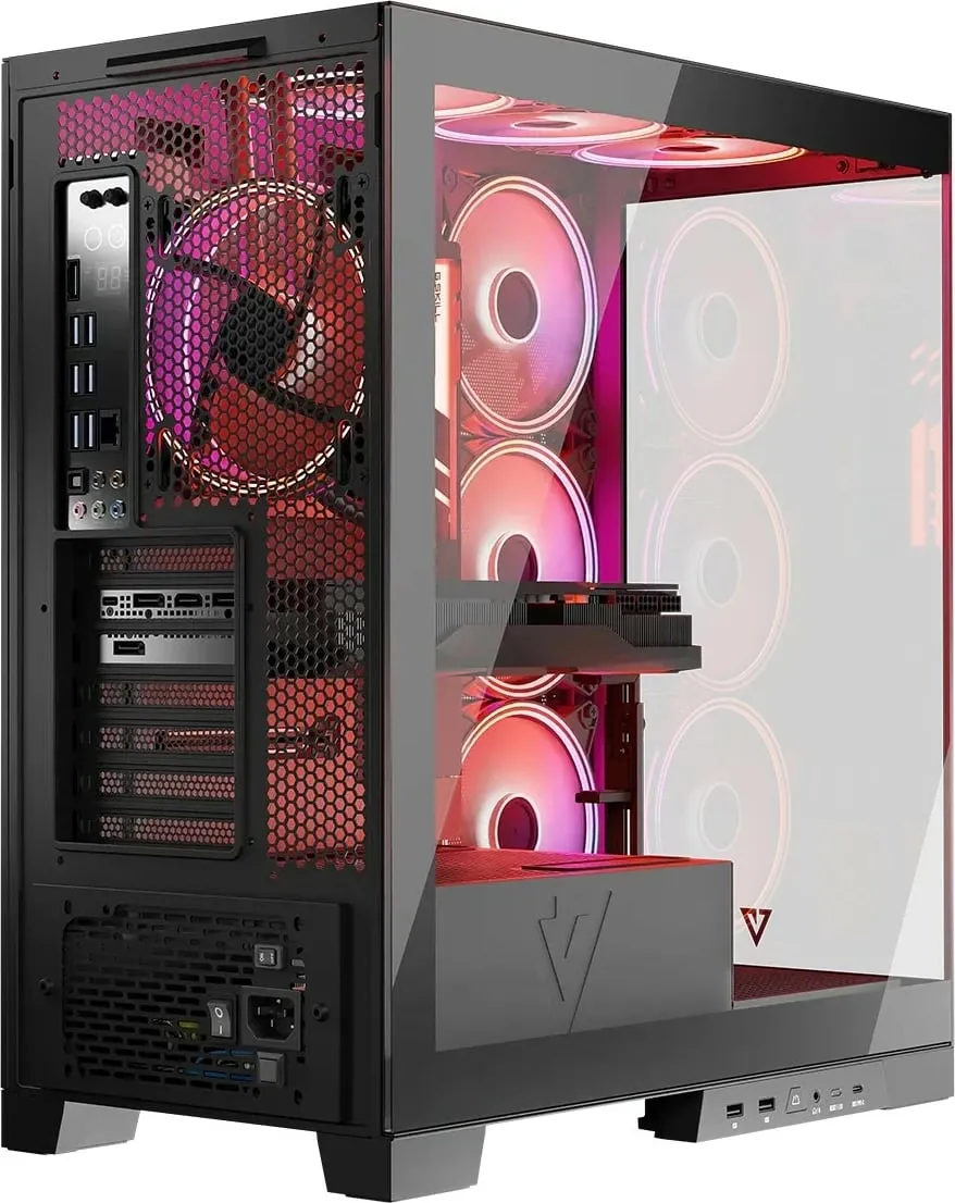 Kuti kompjuteri Modecom Volcano Space Apex ARGB, ATX, 4 ventilatorë 140mm, e zezë - 8