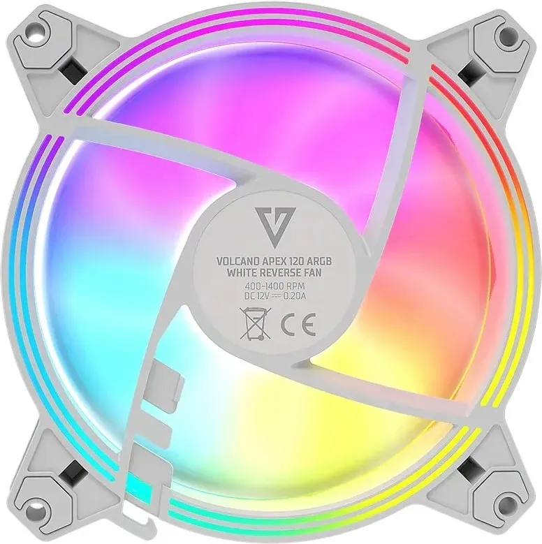 Ventilator ARGB Reverse Fan, 120mm, për PC, i bardhë - 4