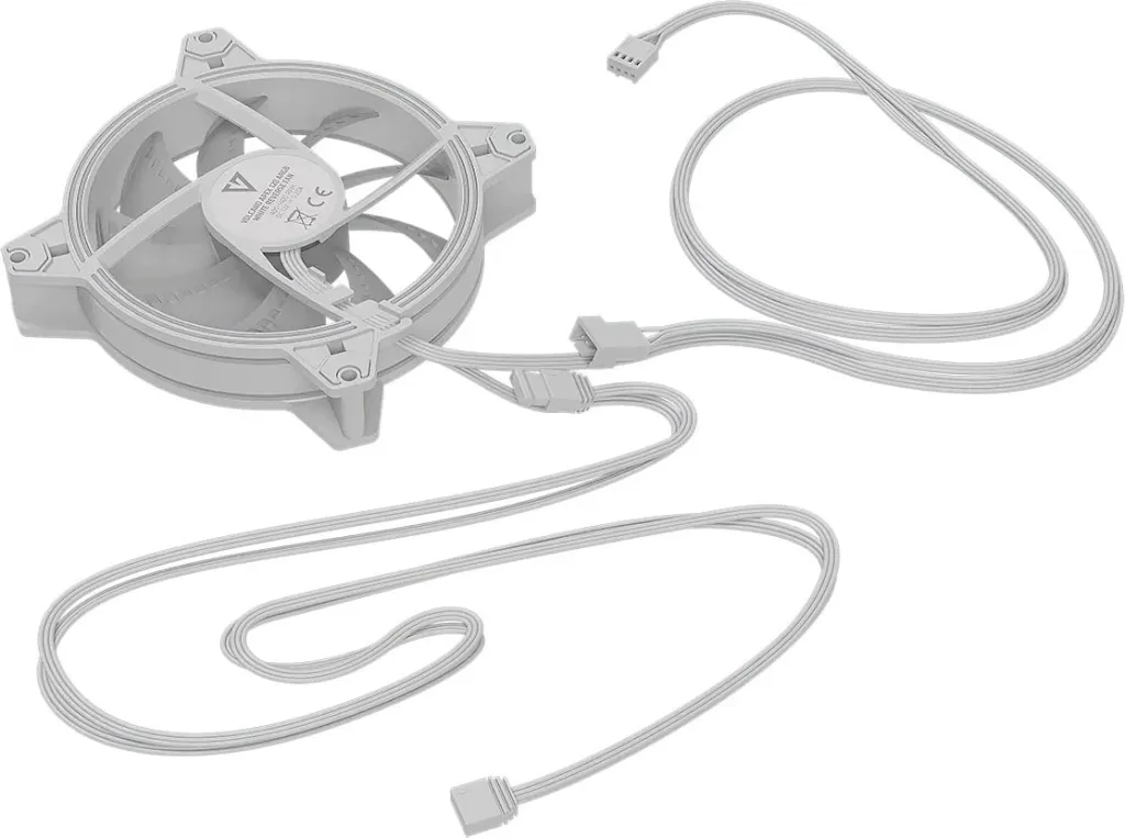 Ventilator ARGB Reverse Fan, 120mm, për PC, i bardhë - 5