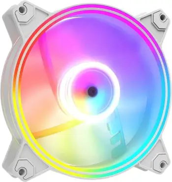 Ventilator ARGB Reverse Fan, 120mm, për PC, i bardhë