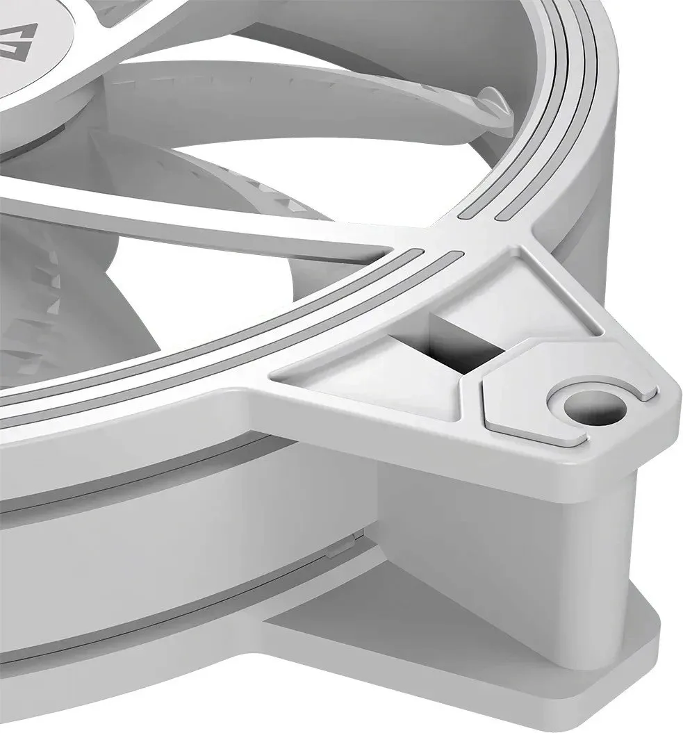 Ventilator ARGB Reverse Fan 140mm, ndriçim adresues ARGB, i bardhë - 3