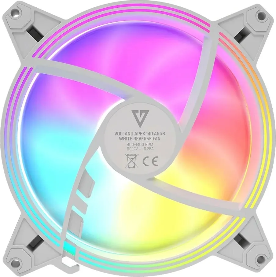 Ventilator ARGB Reverse Fan 140mm, ndriçim adresues ARGB, i bardhë - 4