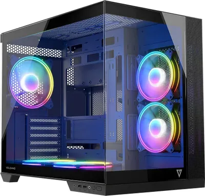 Kuti PC gaming Modecom Volcano Panorama Apex, ATX, 5 ventilatorë ARGB, gri - 1