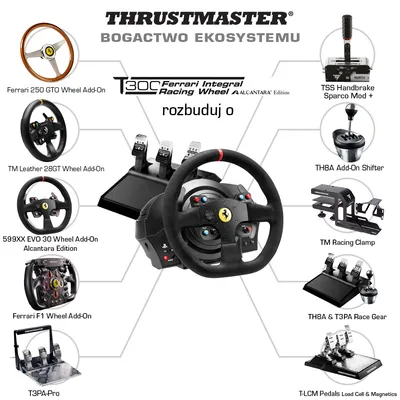 Timon dhe pedale Ferrari Thrustmaster T300, Alcantara-Edition - 9