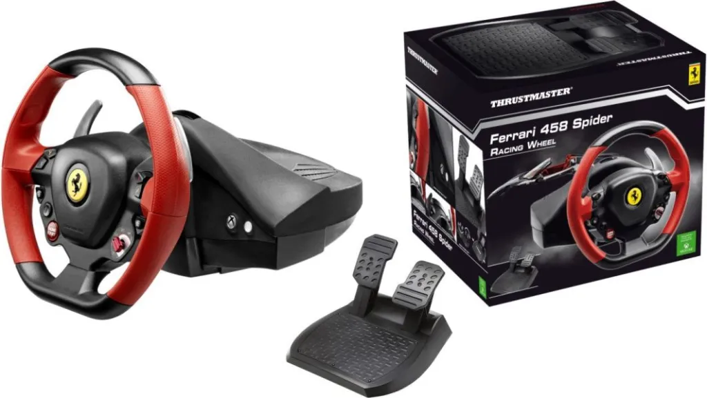 Set timon për vozitje Volant Thrustmaster Ferrari F458 Spider Xbox One (4460105) - 5