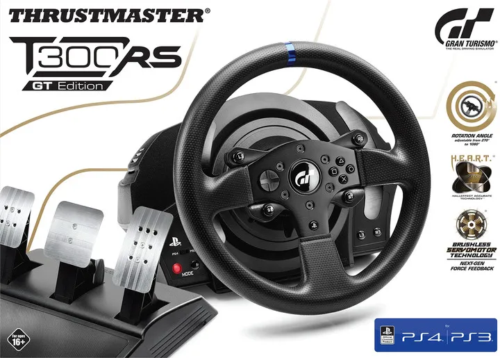 Set për vozitje Volant Thrustmaster T300 RS + T3PA Edicioni GT për PC/PS3/PS4 - 5