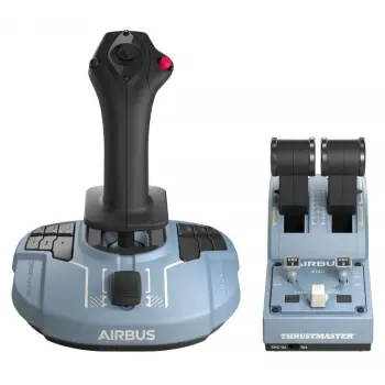 Kontroller fluturimi, Thrustmaster TCA Officer Pack Airbus Edition 2960842, joystick + throttle, Blu, set