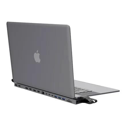 Stacion dokimi HyperDrive 4K për MacBook 13-16", 15 porta, i argjendtë - 2