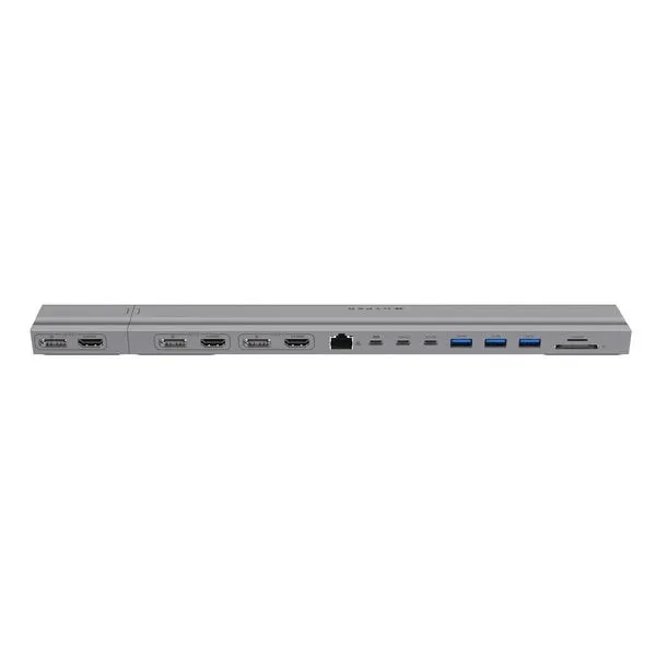 Stacion dokimi HyperDrive 4K për MacBook 13-16", 15 porta, i argjendtë - 3