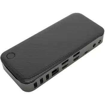 Docking station Targus Hybrid Quad 4K, USB-C, 2x HDMI, 2x DisplayPort, 100W, e zezë