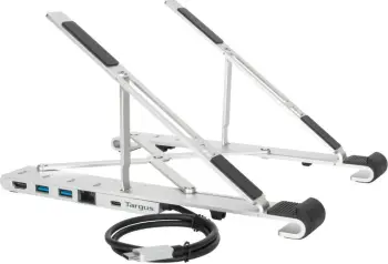 Kasë portative Targus D Portable Stand and Dock, USB-C, 15.6 inch, argjendtë