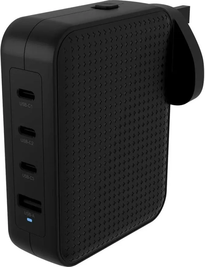 Karikues GaN Targus 145W, 3x USB-C, 1x USB-A, i zi - 3
