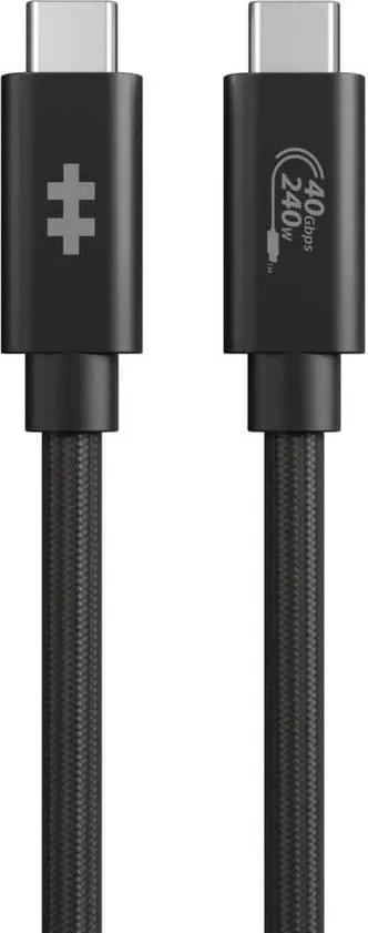 Kabllo USB-C Targus HyperDrive USB4 Performance 1.2m, 240W, 40Gbps, e zezë - 3
