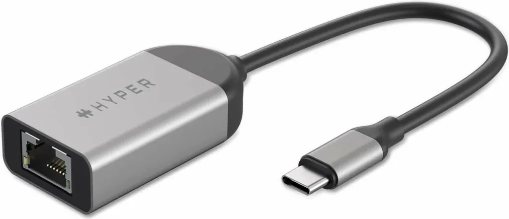 Adapter USB-C në Ethernet Targus HyperDrive, 2.5G, çelik inox - 1