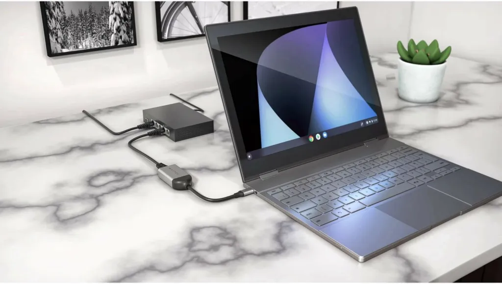 Adapter USB-C në Ethernet Targus HyperDrive, 2.5G, çelik inox - 3