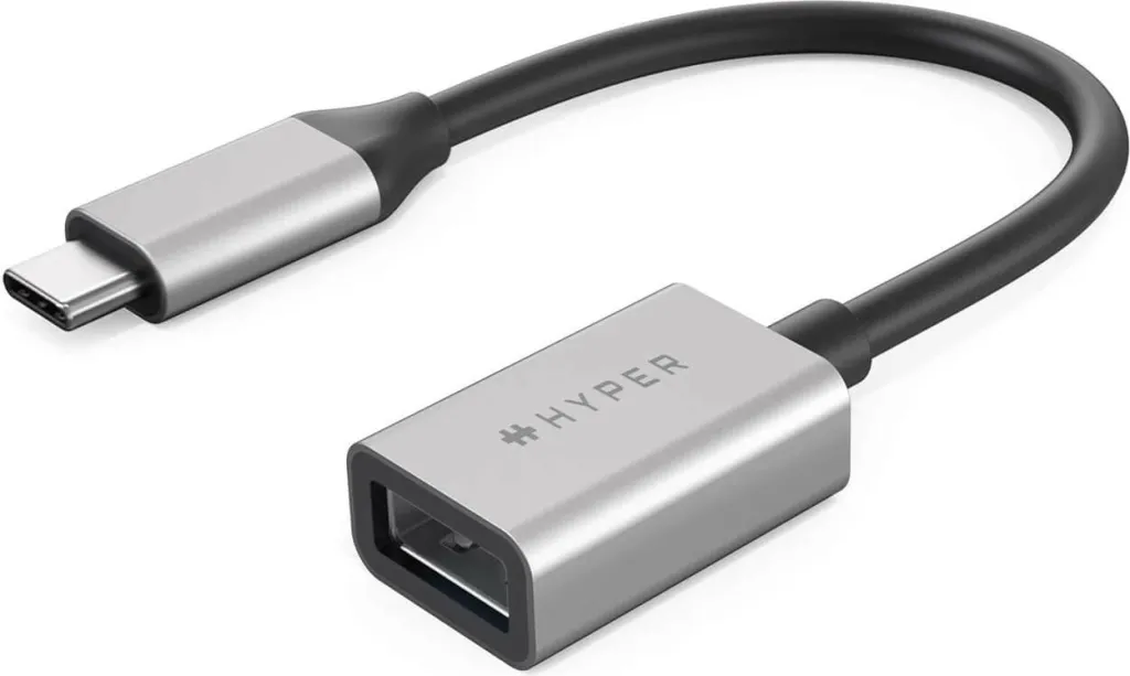 Adapter USB-C në USB-A Targus Hyperdrive, USB 3.2 Gen 2, 10Gbps, zi/argjendtë - 1