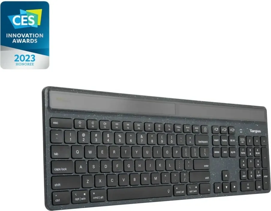 Tastierë wireless Targus ECOSMART, full-size, Bluetooth 5.2, LED backlight, e zezë - 6