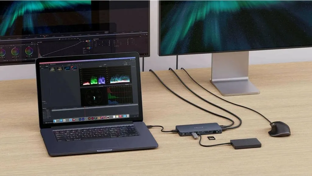 Stacion dokimi Hyper HyperDrive Next HD7001GL, USB C, Ethernet gigabit, Midnight Blue - 6