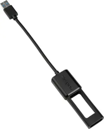 Kabllo adapter Targus USB-A në USB-C, 10cm, e zezë