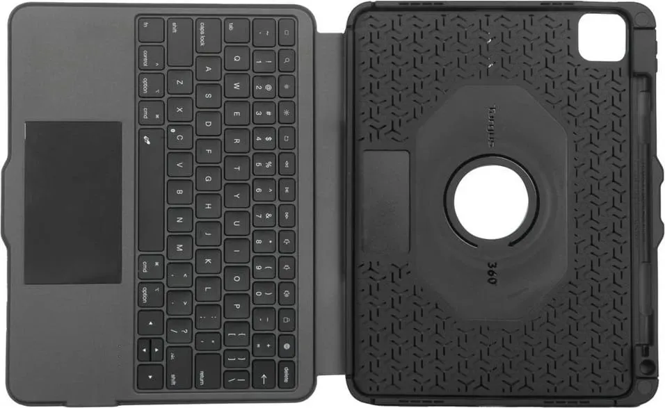 Mbështjellës me tastierë Targus Versavu THZ967DE, Bluetooth, për iPad Air, gjermanisht, e zezë - 11
