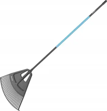 Hark gjethe Cellfast Fan Rake 40-313, dorezë alumini, për sipërfaqe të mëdha, blu