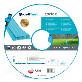 Zorrë spërkatëse Cellfast Spring (19-021), 1/2 ", 7.5m, e kaltër