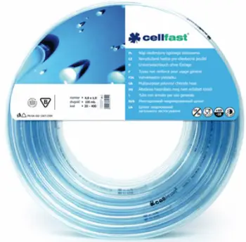 Zorrë jo-përforcuese Cellfast, për mbajtëse 16 x 2 mm, 50m, e tejdukshme