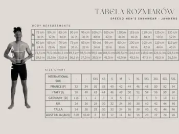 Pantallona noti Speedo Jammers, për meshkuj, ngjeshëse, të zeza