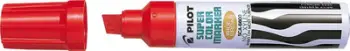 Marker permanent Pilot Supercolour Wide and Broad, majë daltë 3.0 mm, i kuq