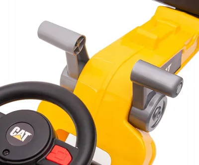 Makinë lodër ride on Milly Mally CAT Loader, me timon dhe kovë lëvizëse, plastike, e verdhë - 3
