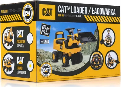 Makinë lodër ride on Milly Mally CAT Loader, me timon dhe kovë lëvizëse, plastike, e verdhë - 5