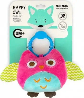 Varek lodër për bebe Milly Mally Plush Pendant, buf rozë