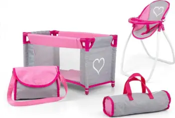 Set lodrash për kukulla Milly Mally Elsa Prestige, 3n1, rozë