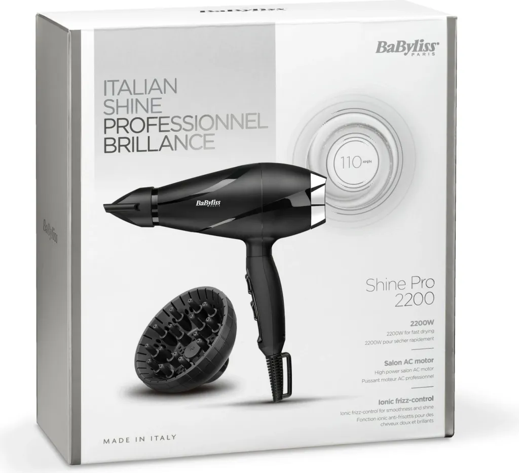 Tharëse flokësh BaByliss 6713DE 2200W e zezë - 7