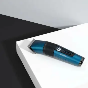 Makinë rroje flokësh, BaByliss E990E, tehe çelik japonez, bateri Li-ion 160 min, 45 gjatësitë 0.6–28 mm, blue/black